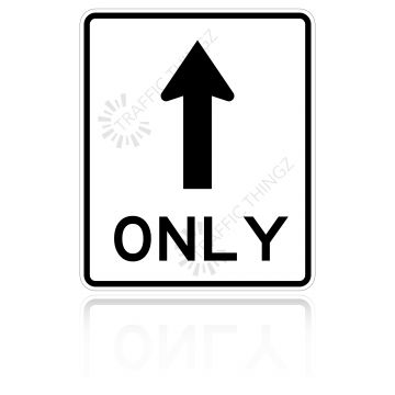 MUTCD R3-5a Straight Only